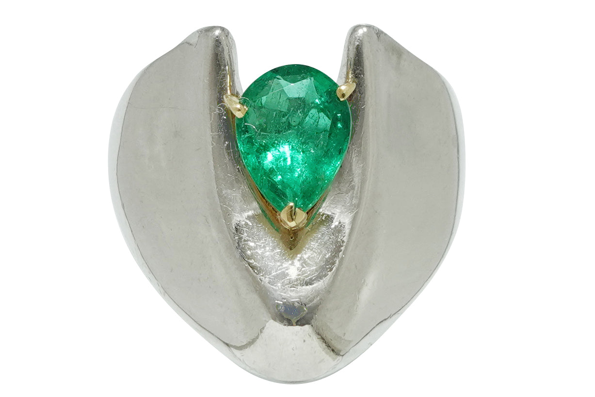 Emerald Pt900/K18エメラルド ダイヤモンドリング (NO.49193) – JEX