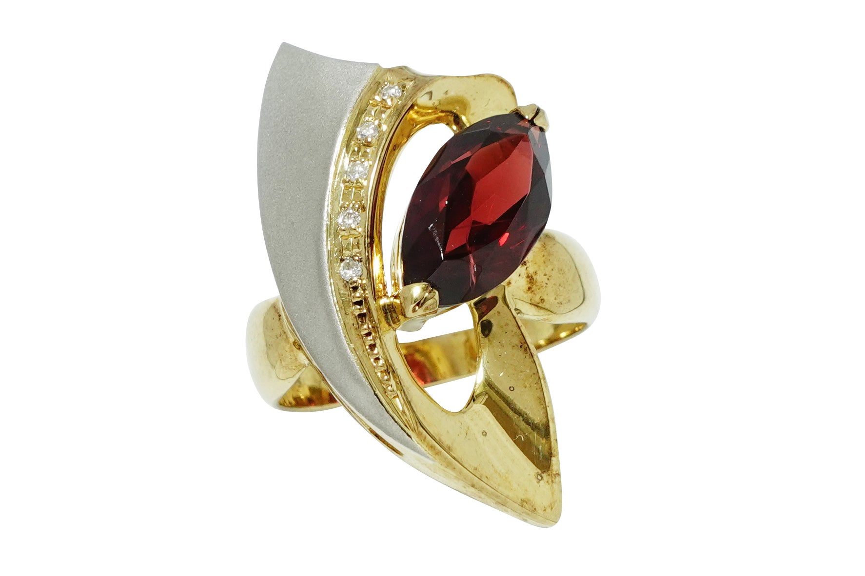 Garnet Pt900/K18ガーネット ダイヤモンドリング (NO.49216) – JEX宝石 