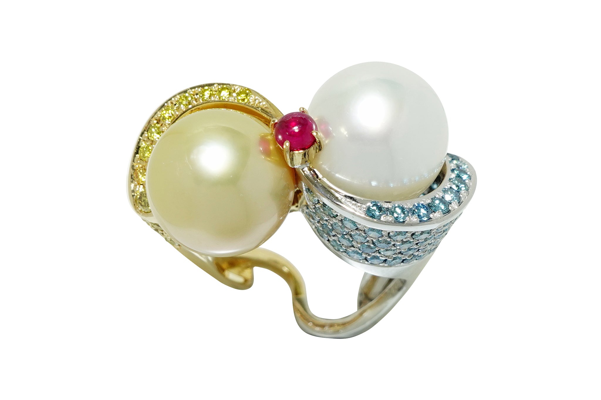 は*＊様 ジュエリーセット 約50点 ゴールド イエローシルバーカラー　本真珠 12 - 14mm 白蝶真珠（ゴールド系）ネックレス | Moon Label - 大月真珠