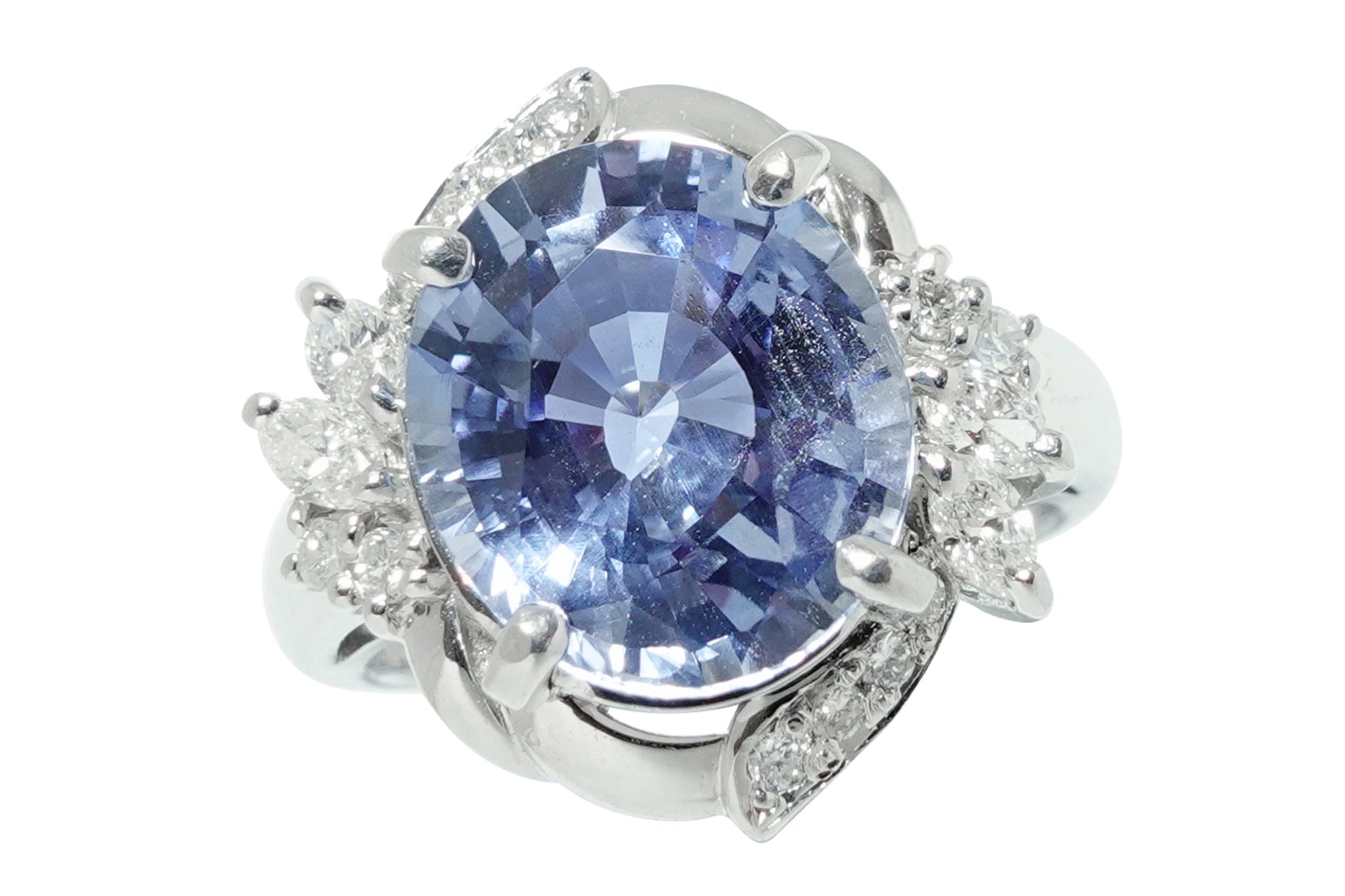 Sapphire Pt850サファイヤ ダイヤリング (NO.49347) – JEX宝石 