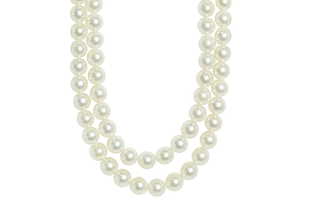 MIKIMOTO【ミキモト】K14アコヤパール2連ネックレス (NO.49445)