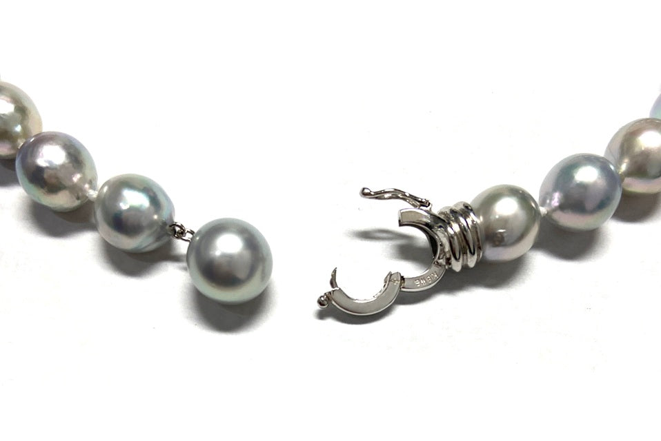 Natural Blue Akoya Pearl K18WGナチュラルブルーアコヤパール　ネックレス (NO.49501)