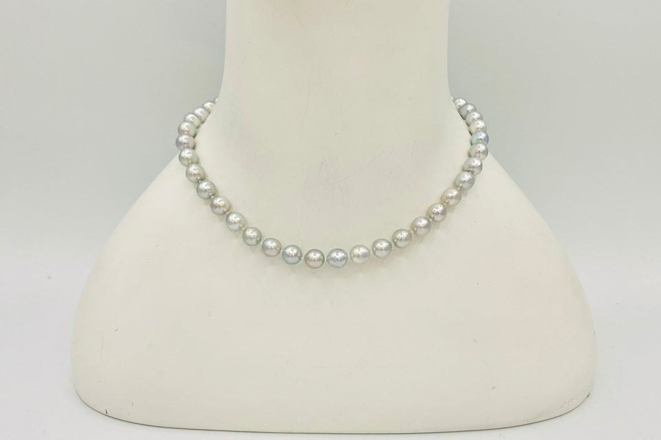 Natural Blue Akoya Pearl K18WGナチュラルブルーアコヤパール　ネックレス (NO.49501)