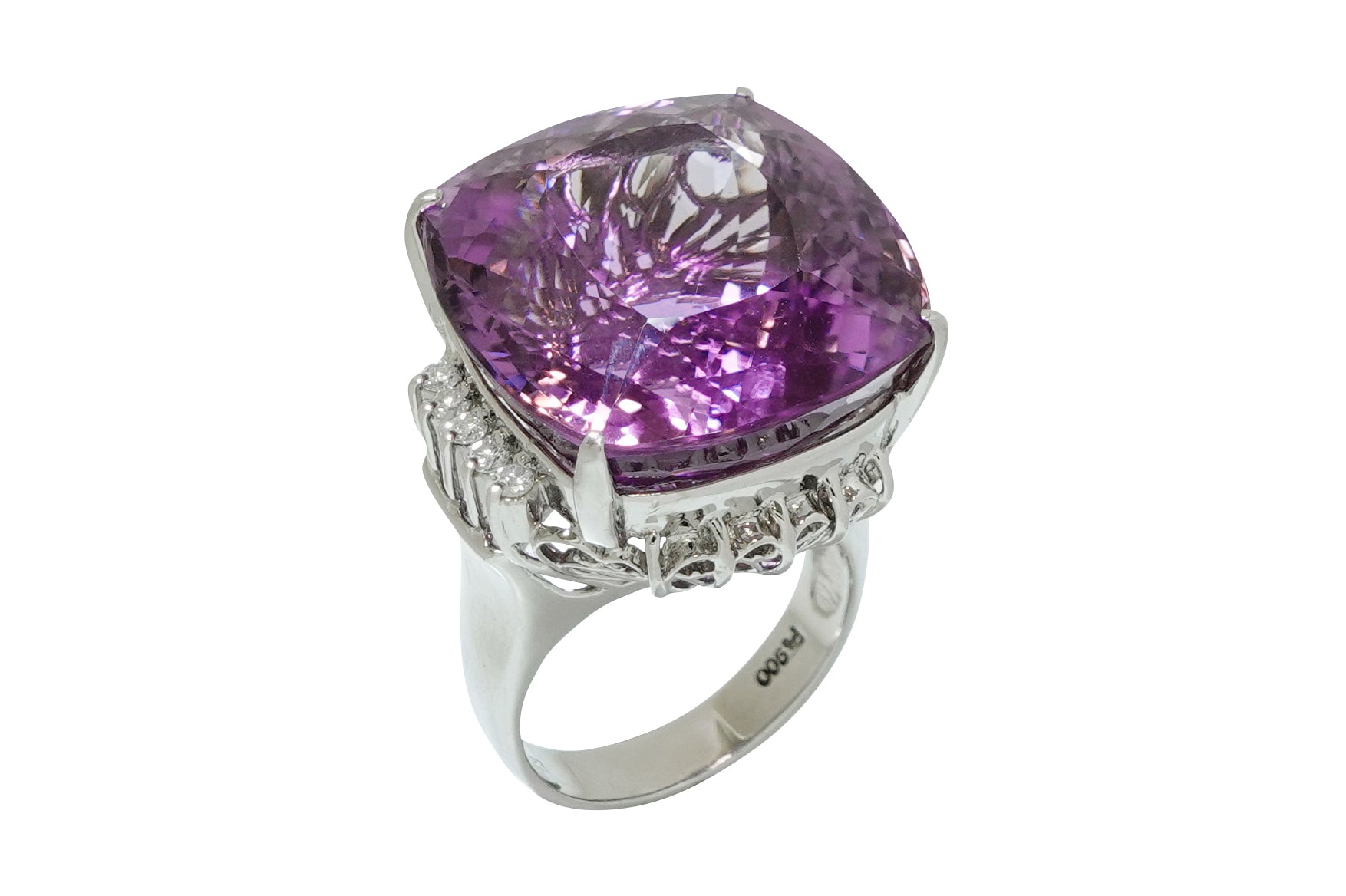 Amethyst Pt900アメシスト ダイヤモンドリング (NO.49539) – JEX宝石