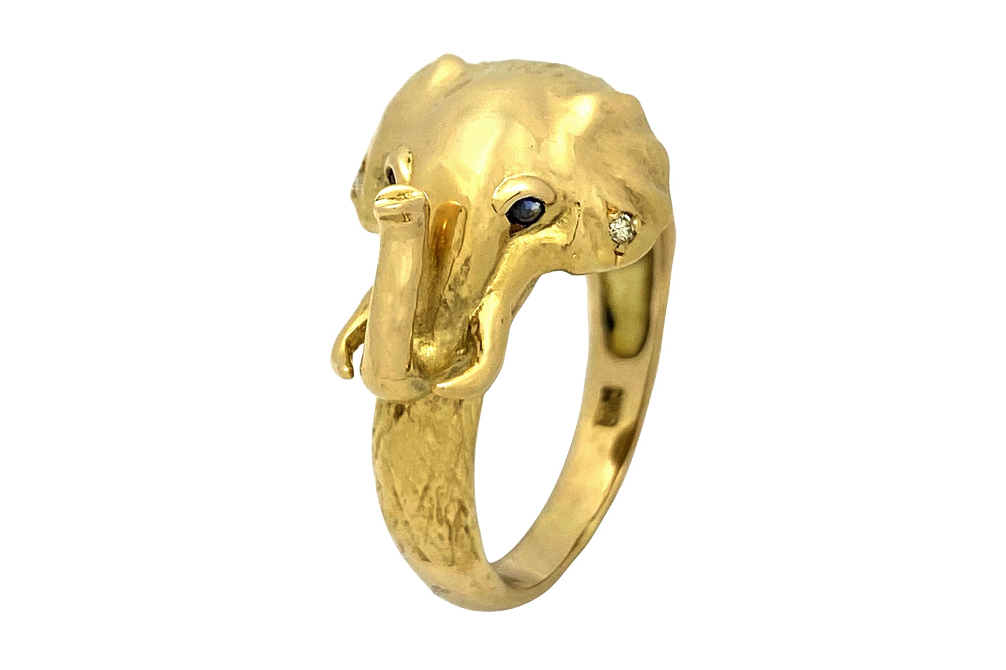 Sapphire K18サファイヤ ダイヤモンドリング (NO.49557)