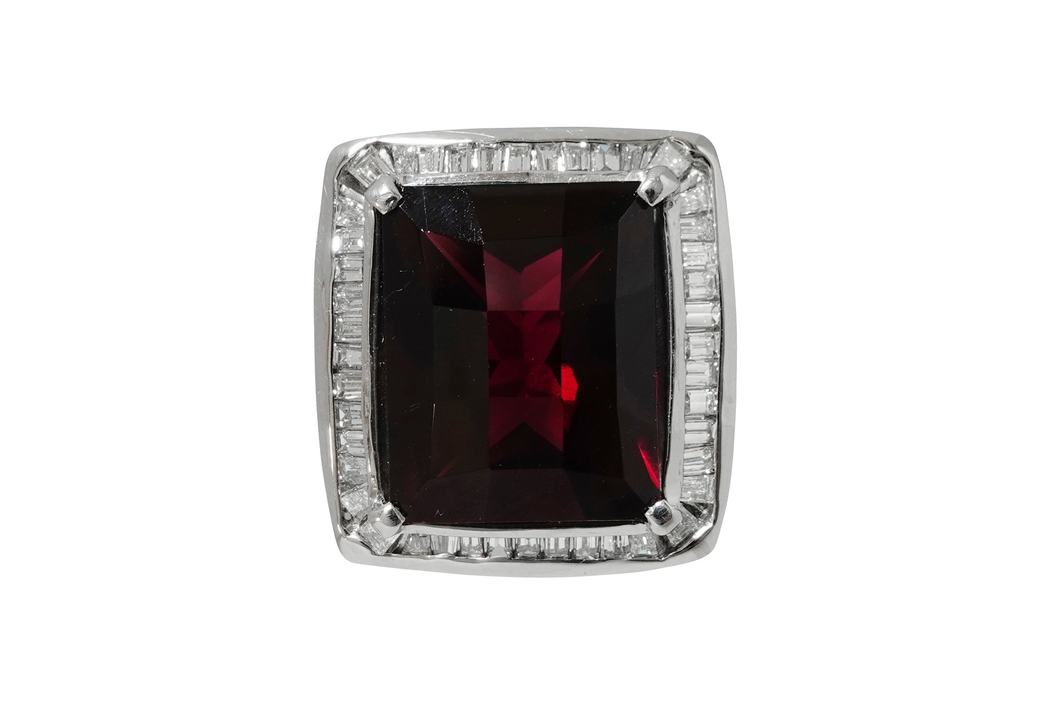 Garnet Pt900ガーネット ダイヤモンドリング(NO.49572) – JEX宝石