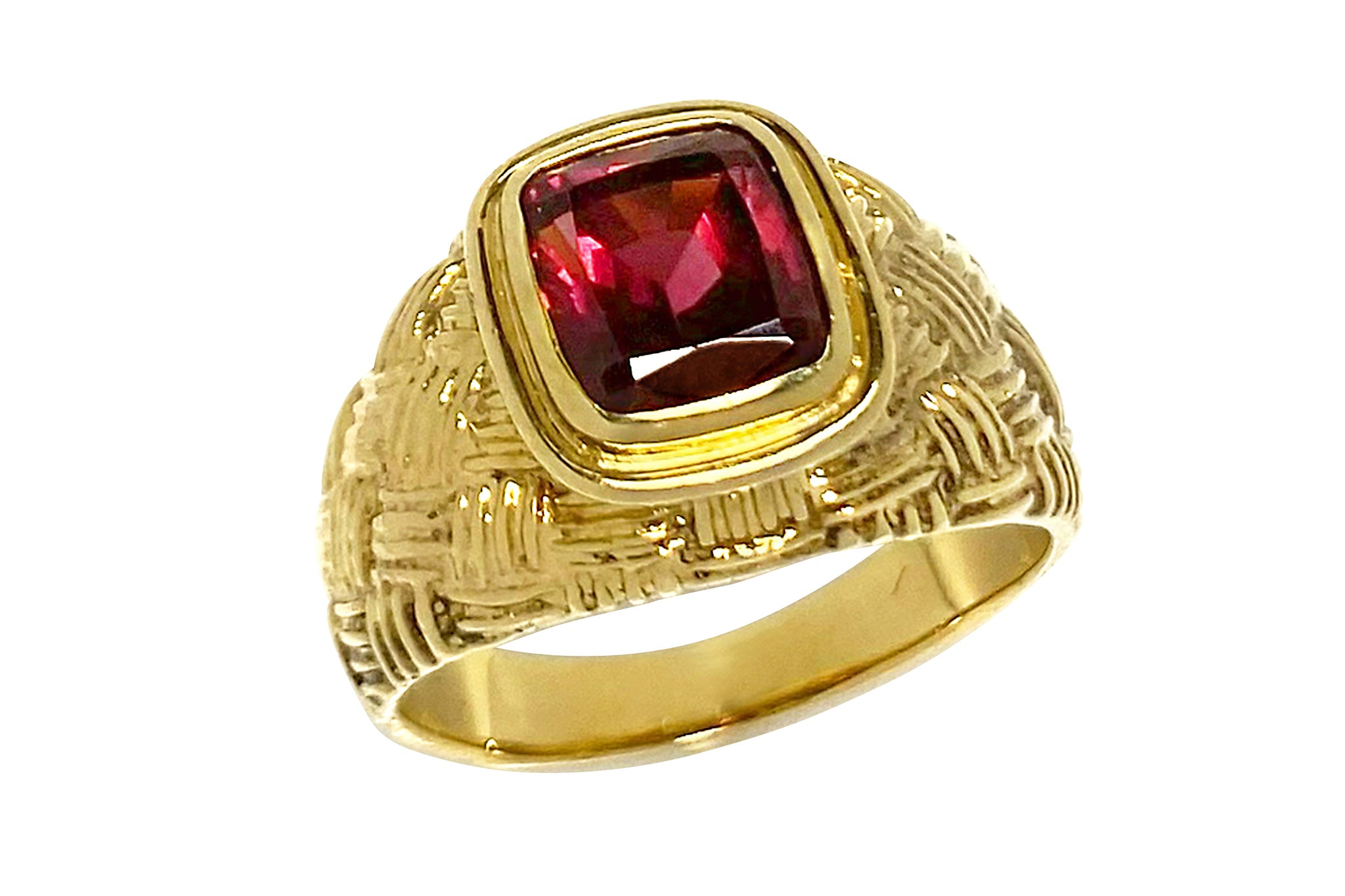 Garnet K18ガーネット ダイヤモンドリング(NO.49626)