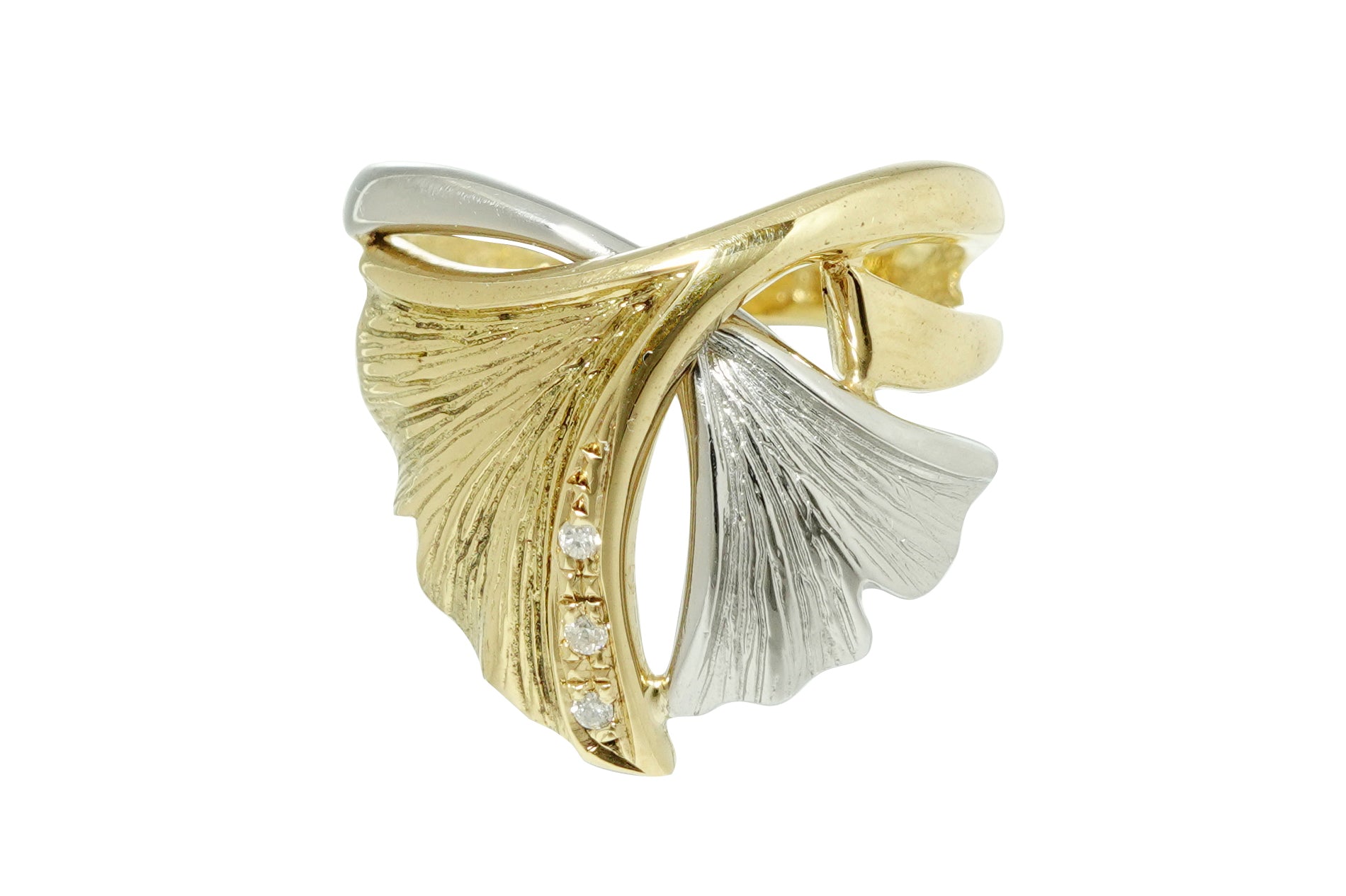 Diamond K18/Pt900ダイヤモンドリング (NO.49689)