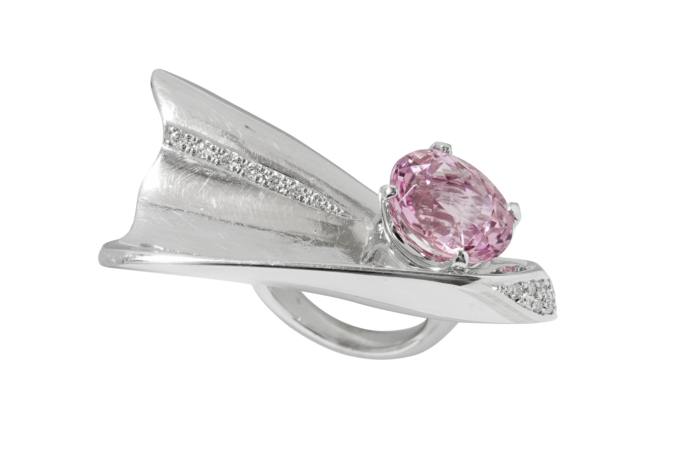 Kunzite K18WGクンツァイト ダイヤモンドリング (NO.49700) – JEX宝石