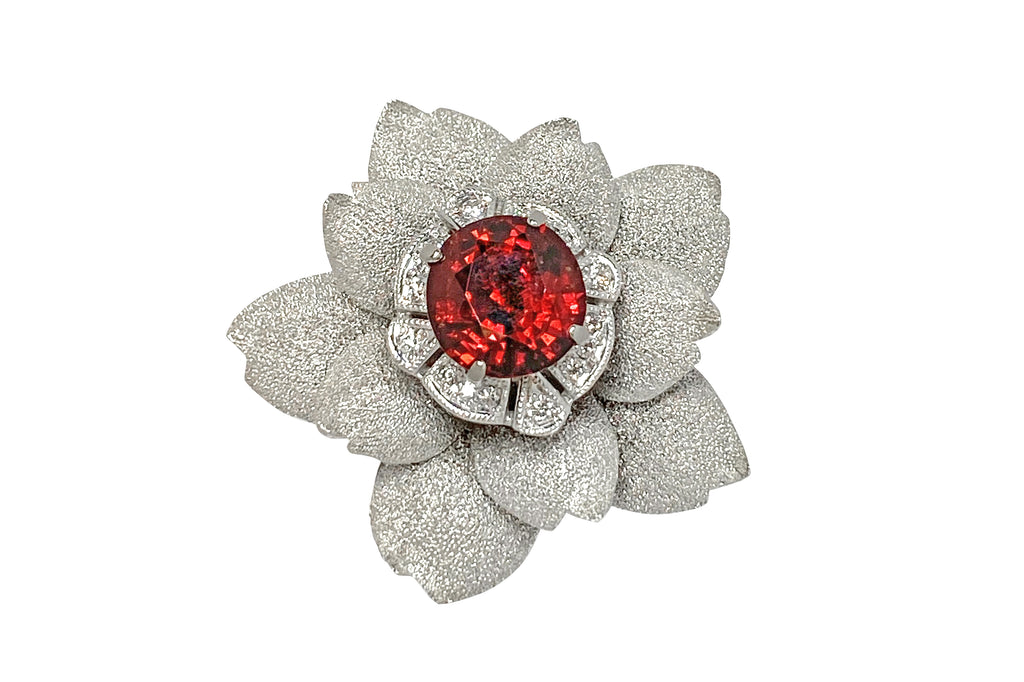 Red Spinel K18WGレッドスピネル ダイヤモンドリング (NO.49797)