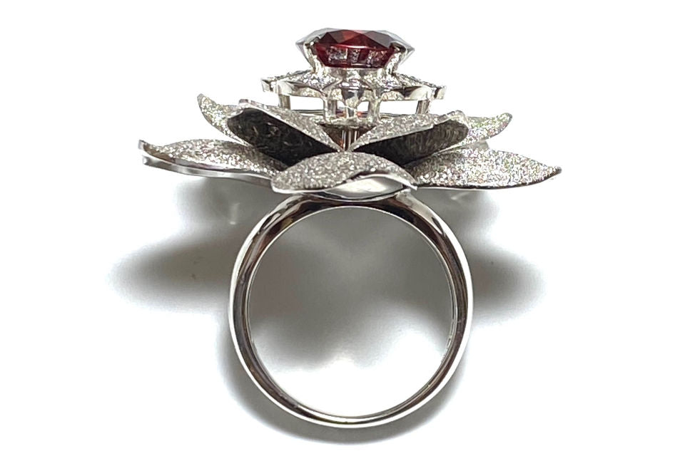 Red Spinel K18WGレッドスピネル ダイヤモンドリング (NO.49797)