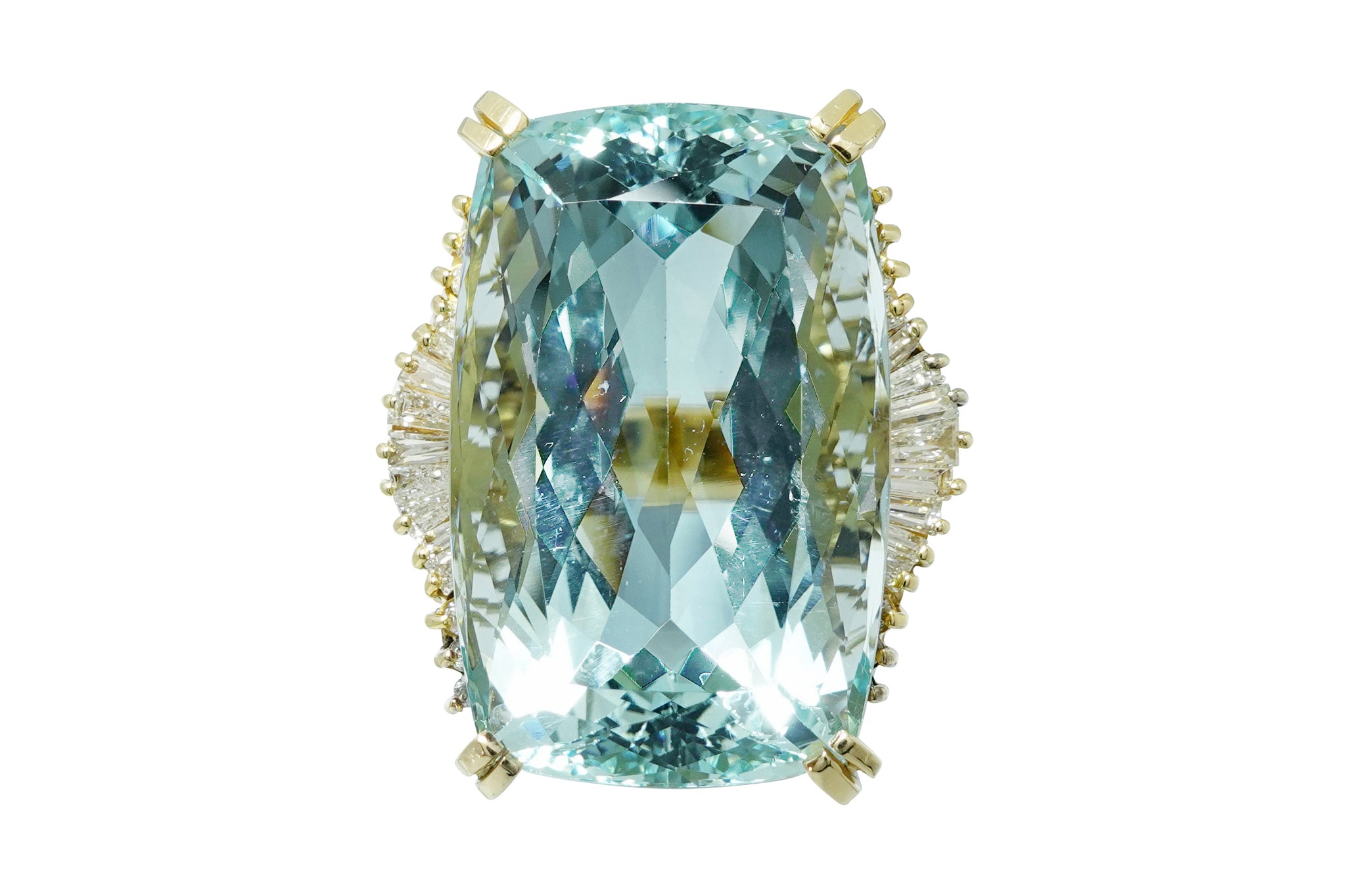 Aquamarine K18アクアマリン ダイヤモンドリング (NO.49803)