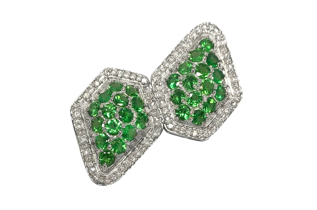 Green Garnet K18WGグリーンガーネット ダイヤモンドペントップ (NO.49825)