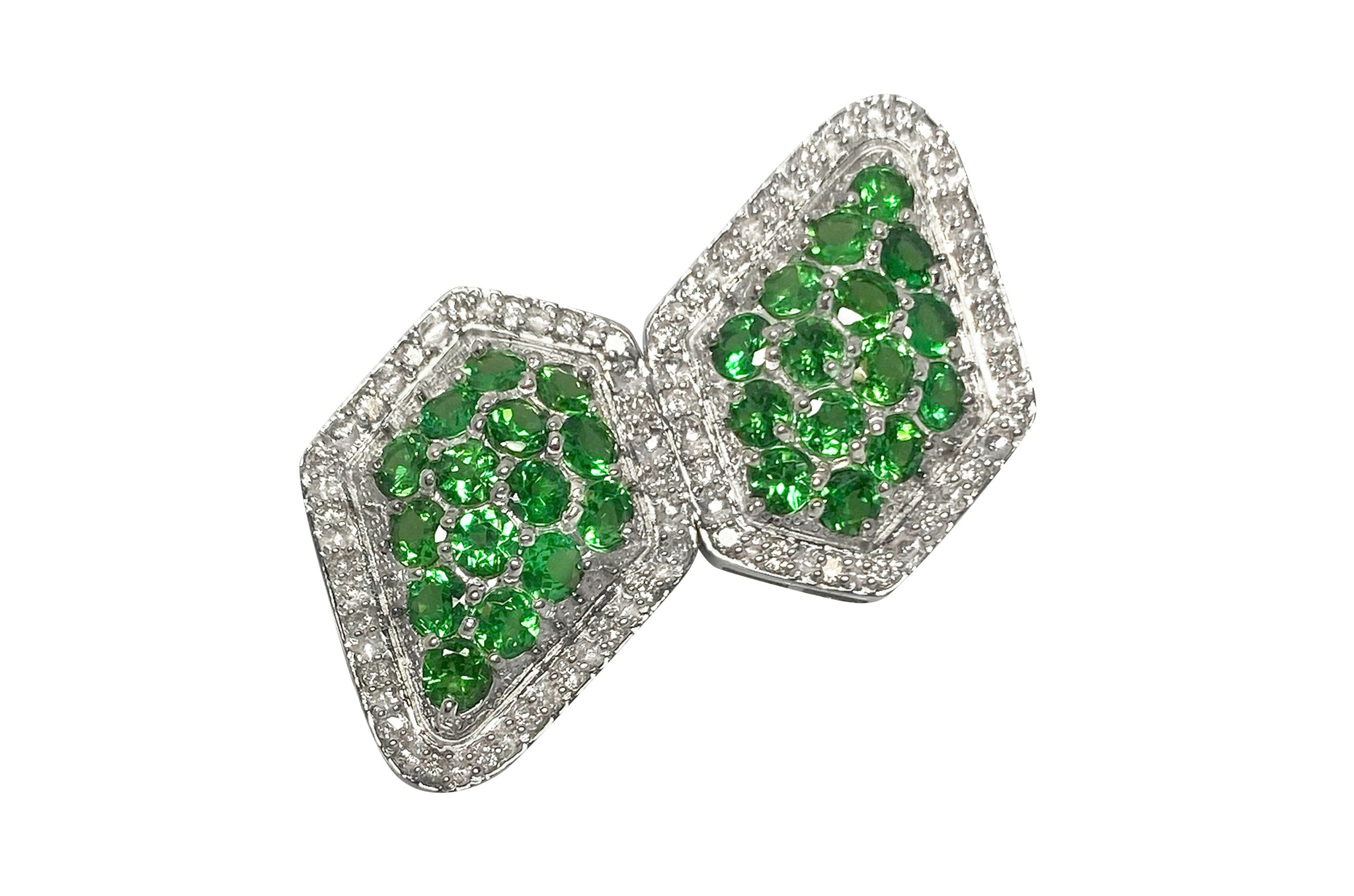 Green Garnet K18WGグリーンガーネット ダイヤモンドペントップ (NO.49825)
