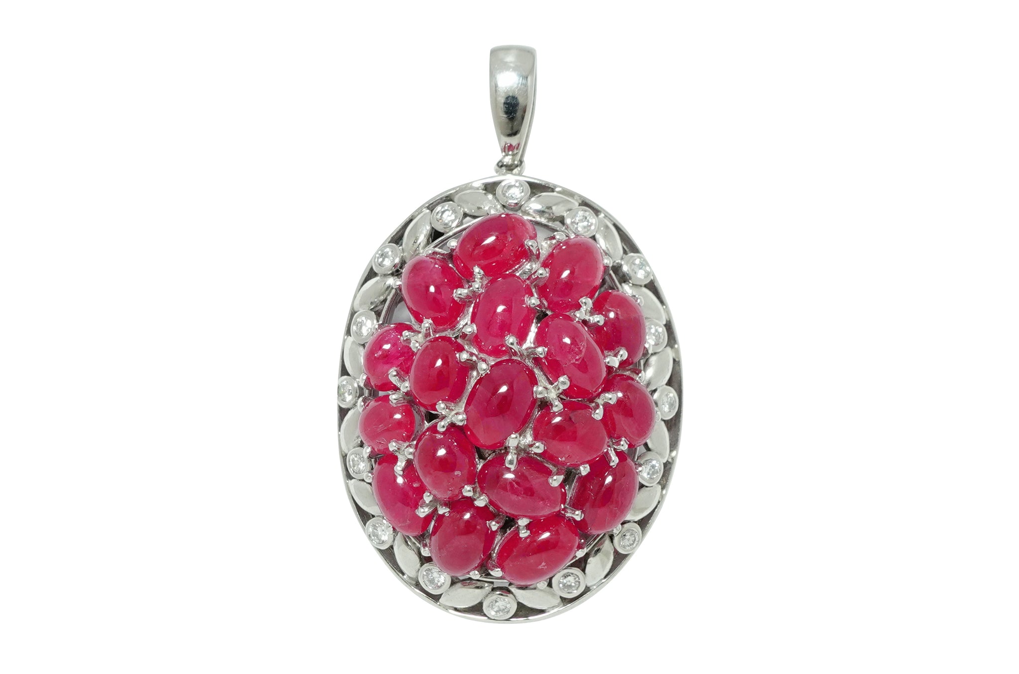 Ruby Pt900ルビー ダイヤモンドペントップ (NO.49842)