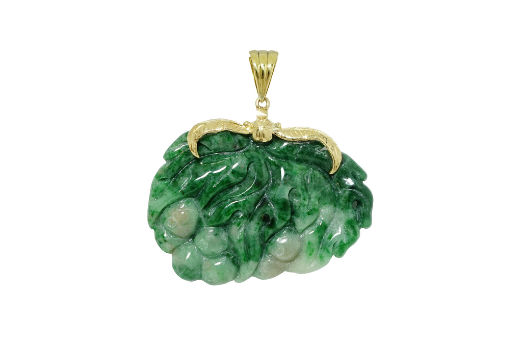 Jadeite K18翡翠ペントップ (NO.49856)