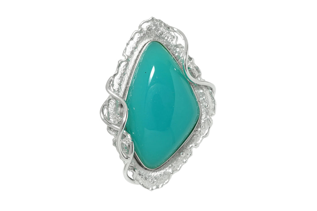 Blue Opal K18WGブルーオパール ダイヤモンドペントップ (NO.49924)