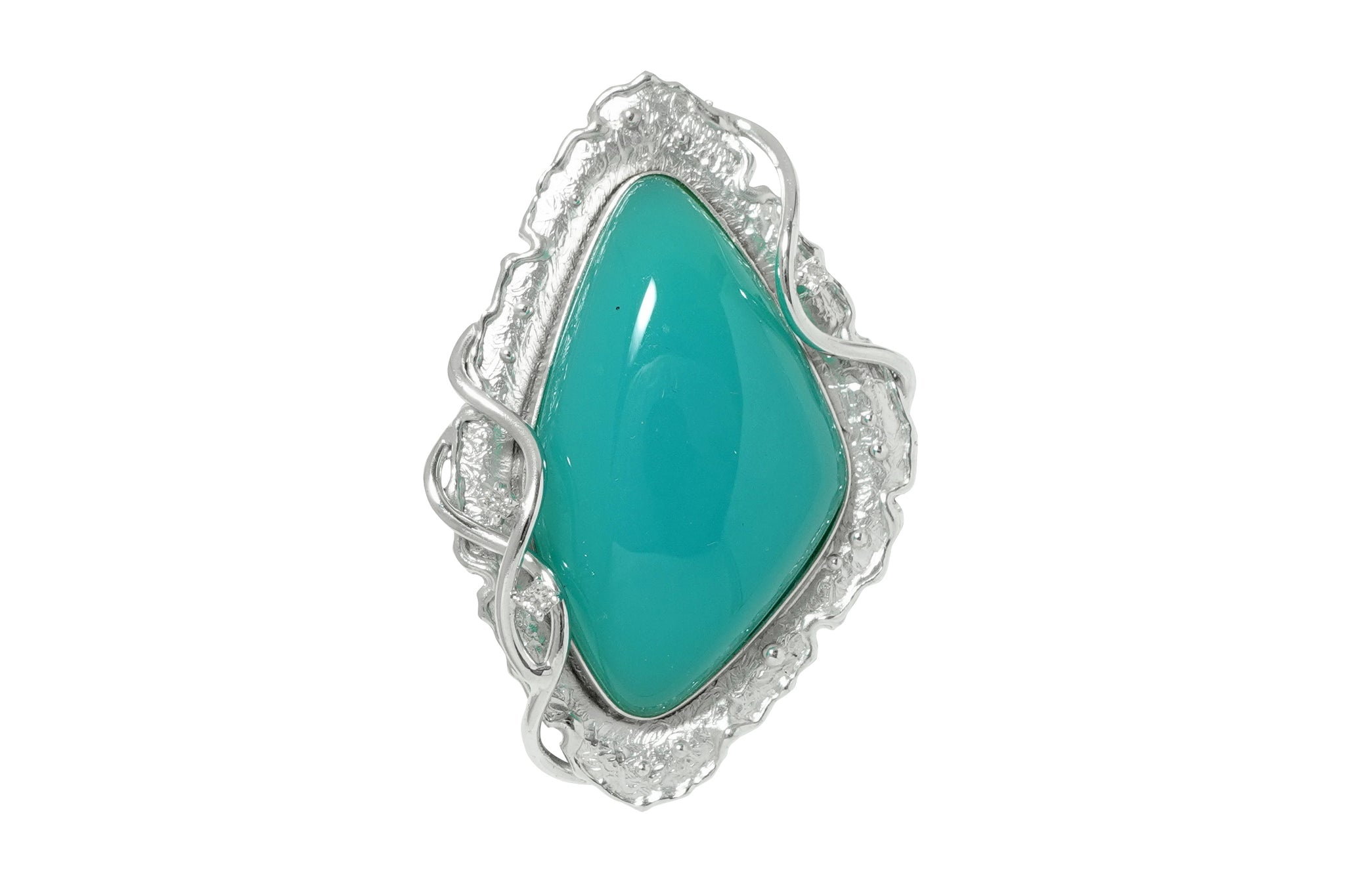 Blue Opal K18WGブルーオパール ダイヤモンドペントップ (NO.49924)