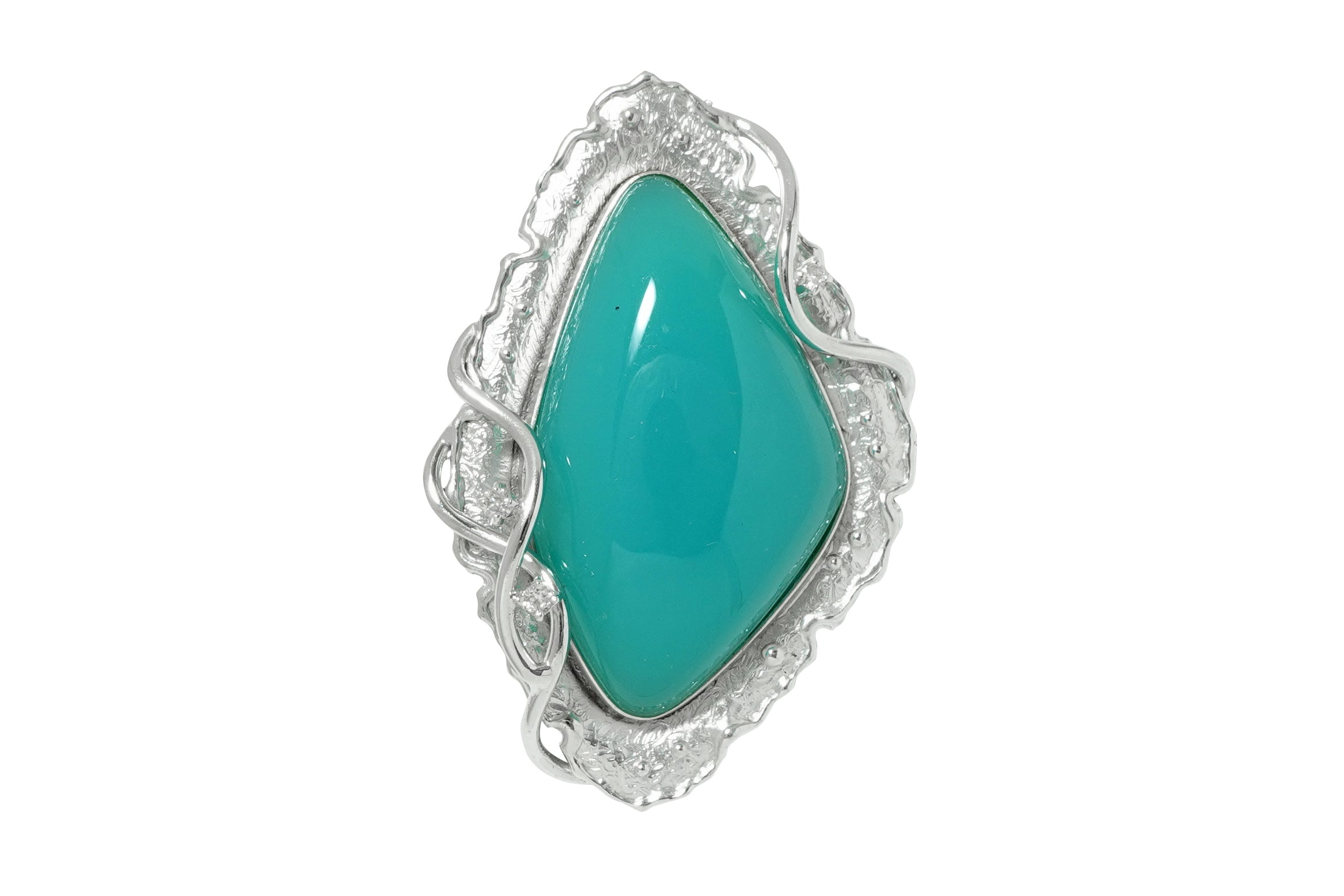 Blue Opal K18WGブルーオパール ダイヤモンドペントップ (NO.49924