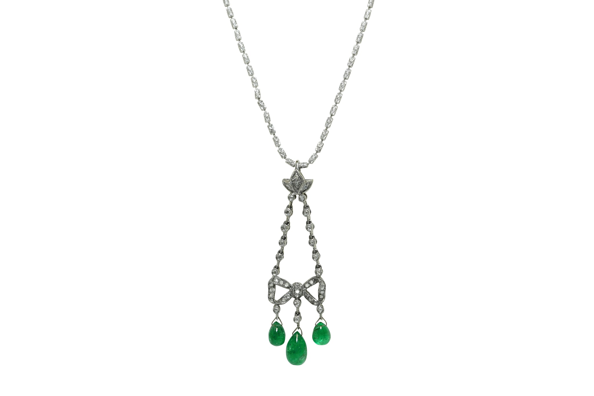 Emerald K18WGエメラルド ダイヤモンドネックレス (NO.49953) – JEX 