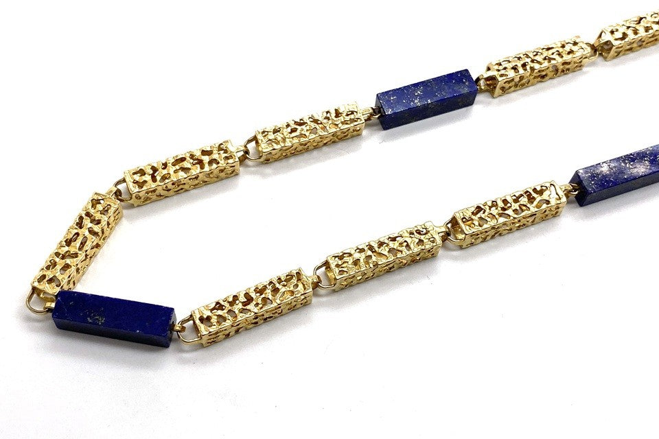 Lapis Lazuli K18ラピスラズリネックレス＆ブレスレット (NO.49968)