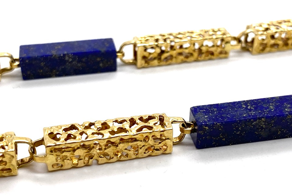 Lapis Lazuli K18ラピスラズリネックレス＆ブレスレット (NO.49968)