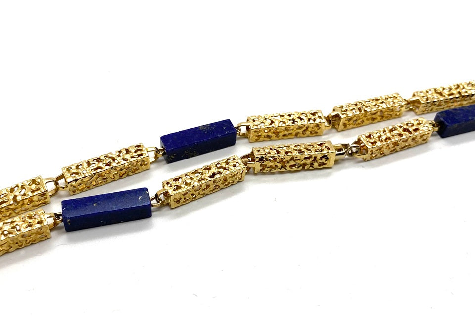 Lapis Lazuli K18ラピスラズリネックレス＆ブレスレット (NO.49968)