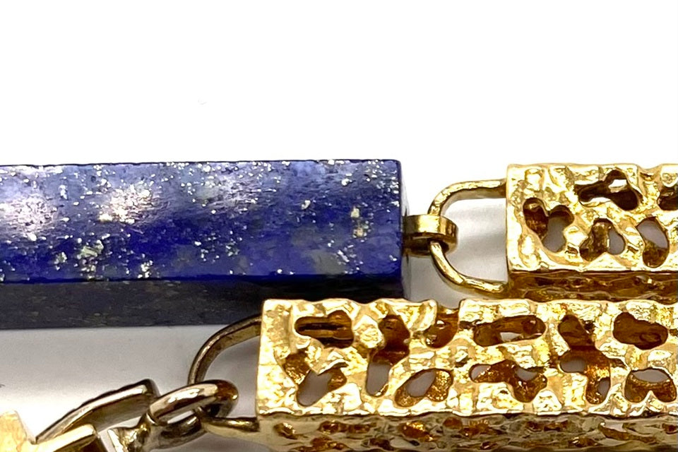 Lapis Lazuli K18ラピスラズリネックレス＆ブレスレット (NO.49968)