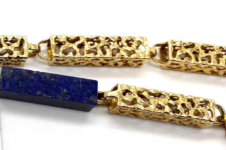 Lapis Lazuli K18ラピスラズリネックレス＆ブレスレット (NO.49968)