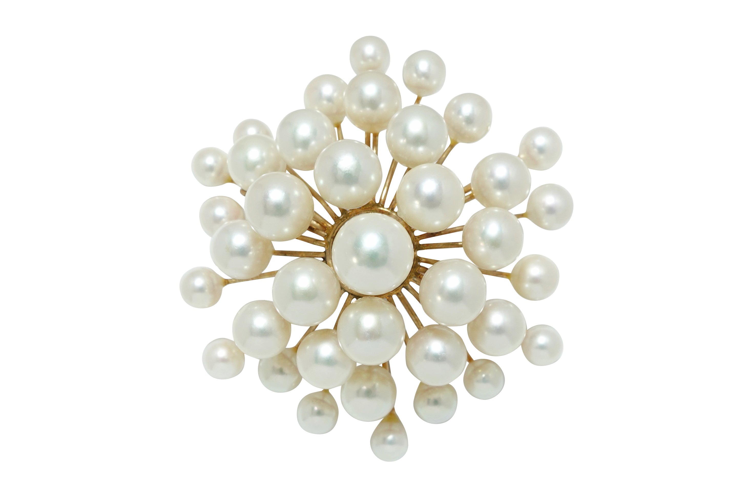 K14パールブローチ MIKIMOTO ミキモト パール 真珠 ブローチ K14イエローゴールド