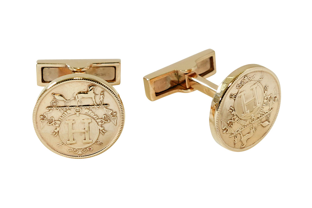 HERMES 【エルメス】K18PGカフス (NO.50171)