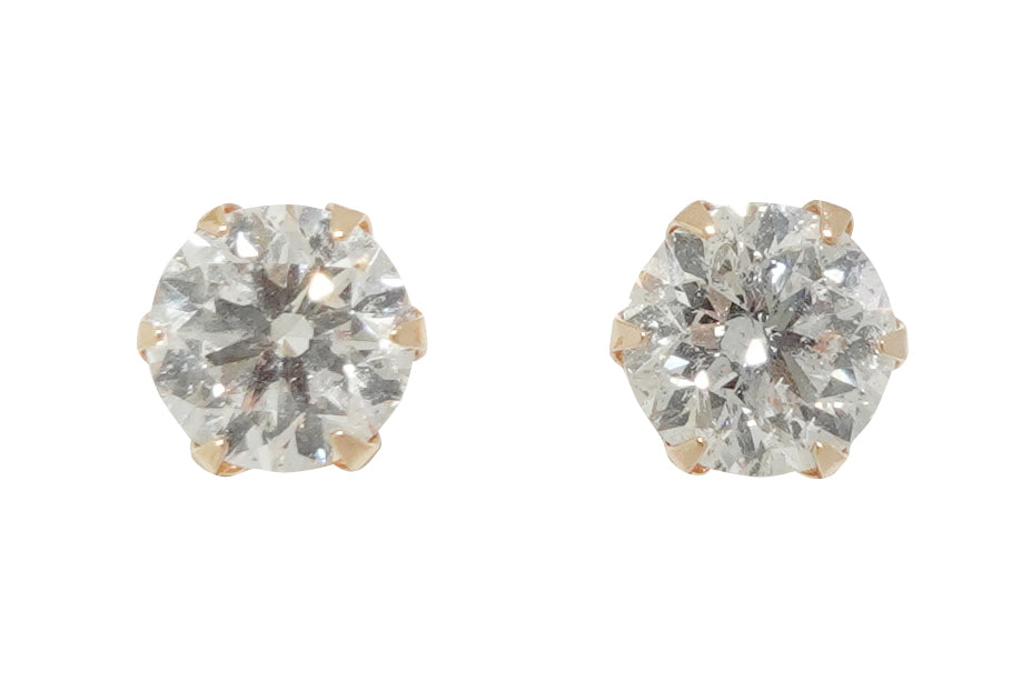 Diamond K18PGダイヤモンドピアス (NO.50180)
