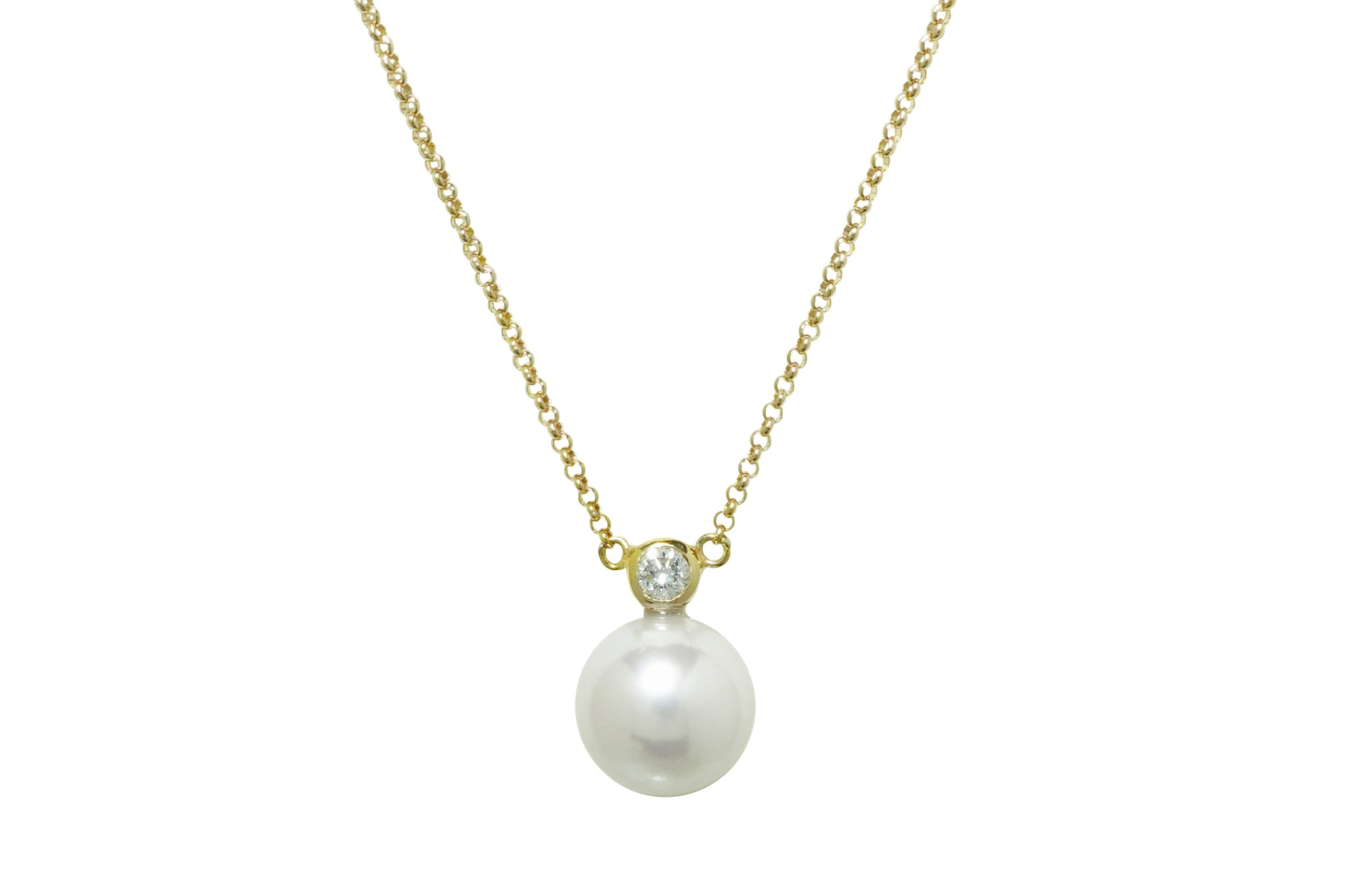 Akoya Pearl K18アコヤパール ダイヤモンドペンダント(NO.50236)