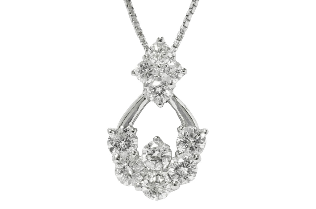 Diamond Pt900/850(NC)ダイヤモンドペンダント (NO.50261)