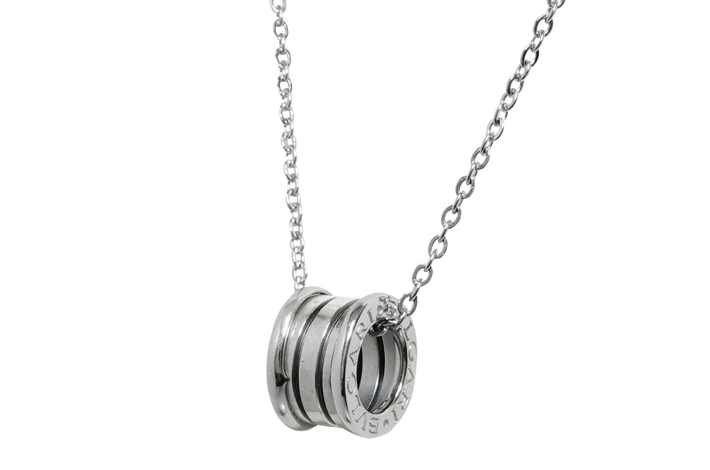 BVLGARI 【ブルガリ】K18WGペントップ（他社製SSチェーン付）　ビーゼロワン (NO.50264)