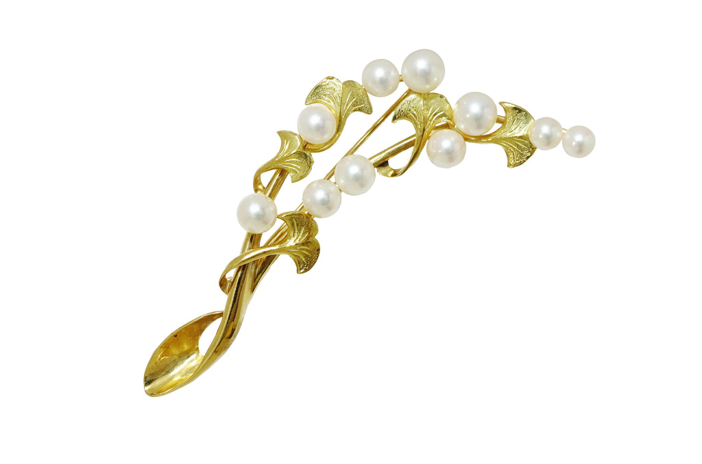 Akoya Pearl K18アコヤパールペントップ兼ブローチ (NO.50284)