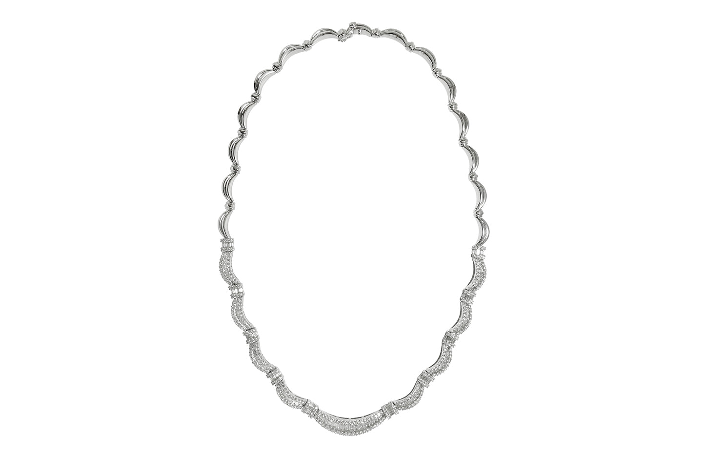 Diamond K18WGダイヤネックレス (NO.50343)