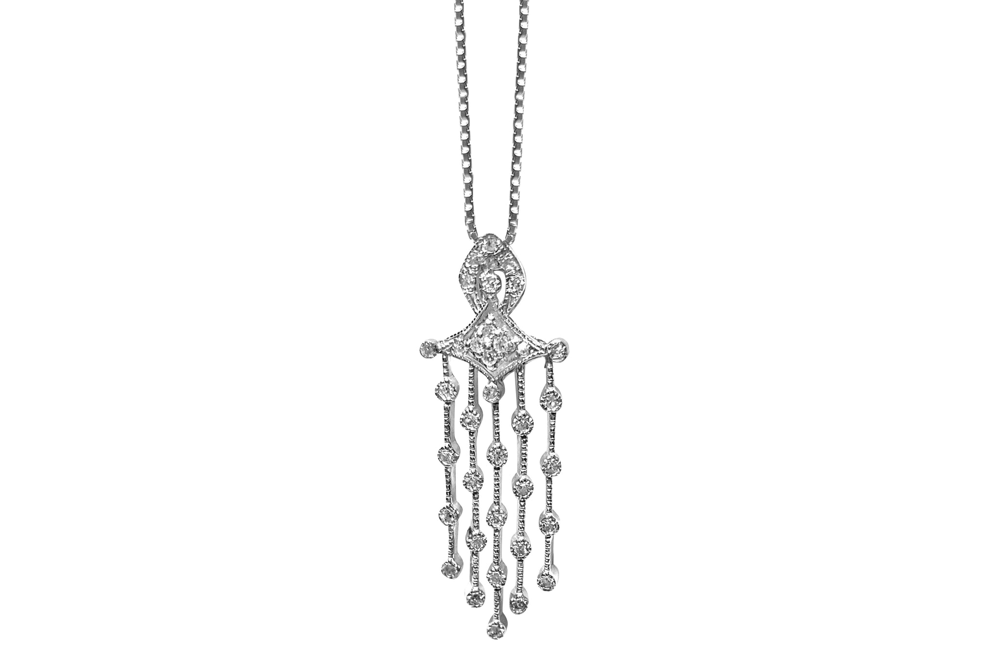 WGK14 ダイヤネックレス Diamond K14WGダイヤモンドネックレス (NO.50381) – JEX宝石ギャラリー