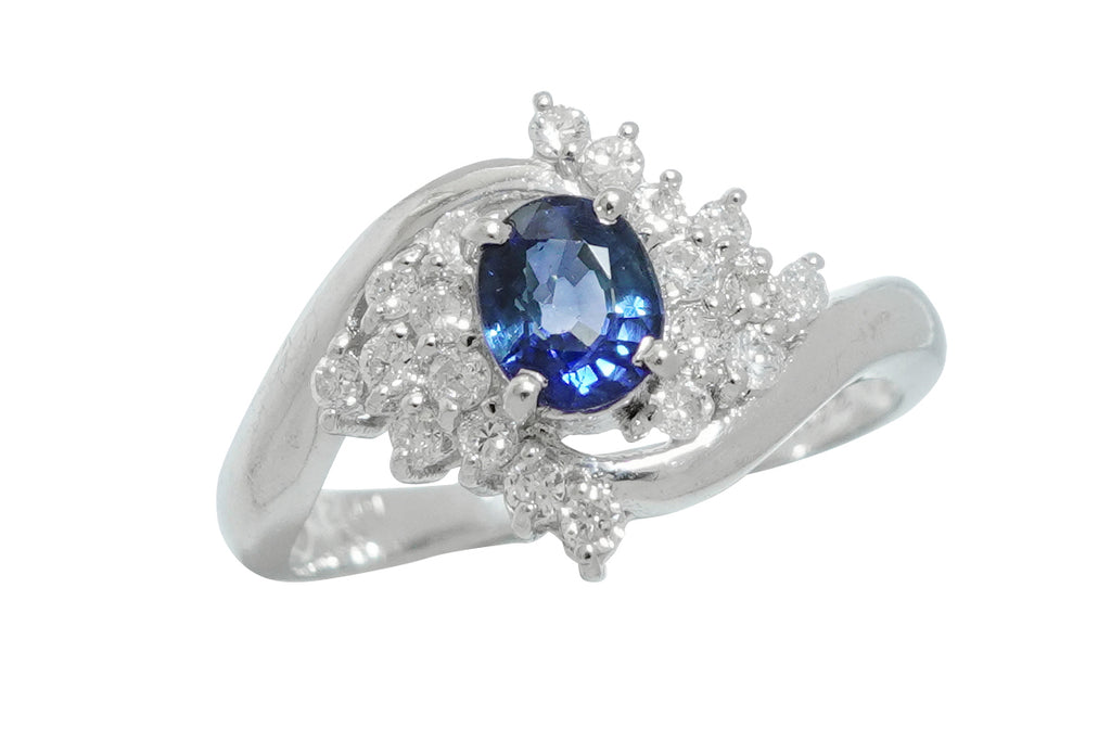 Sapphire Pt900サファイヤ ダイヤモンドリング(NO.50520) – JEX宝石