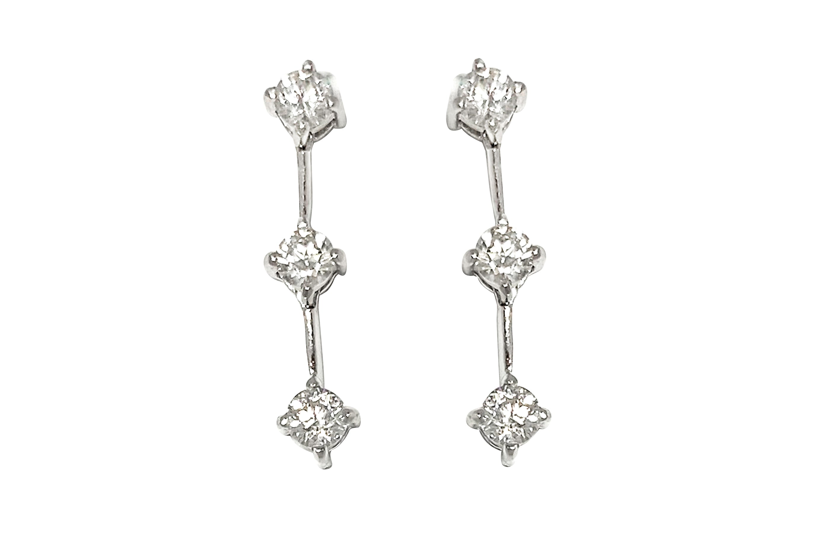 Diamond K14WGダイヤモンドピアス(NO.50572) – JEX宝石ギャラリー