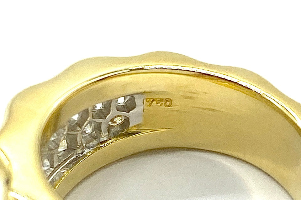 Diamond K18/WGダイヤモンドリング (NO.128682)