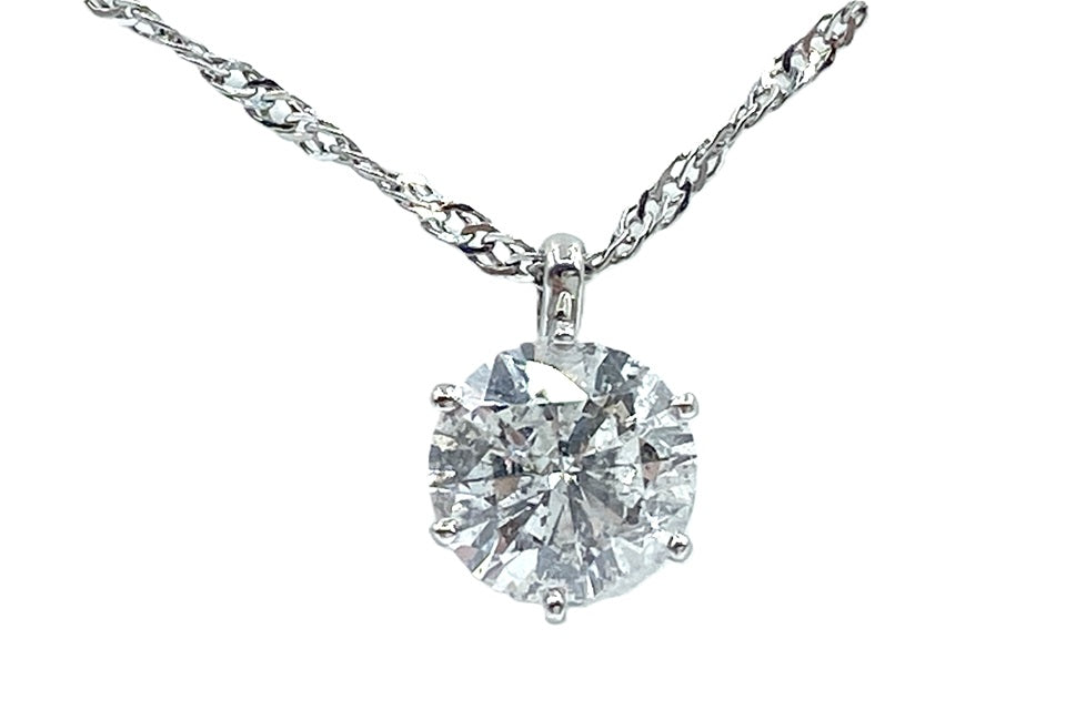 Diamond Pt900/850(NC)ダイヤモンドペンダント (NO.128704)