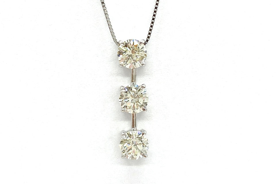 Yellow Diamond Pt900/850(NC)イエローダイヤモンドペンダント (NO.305224)
