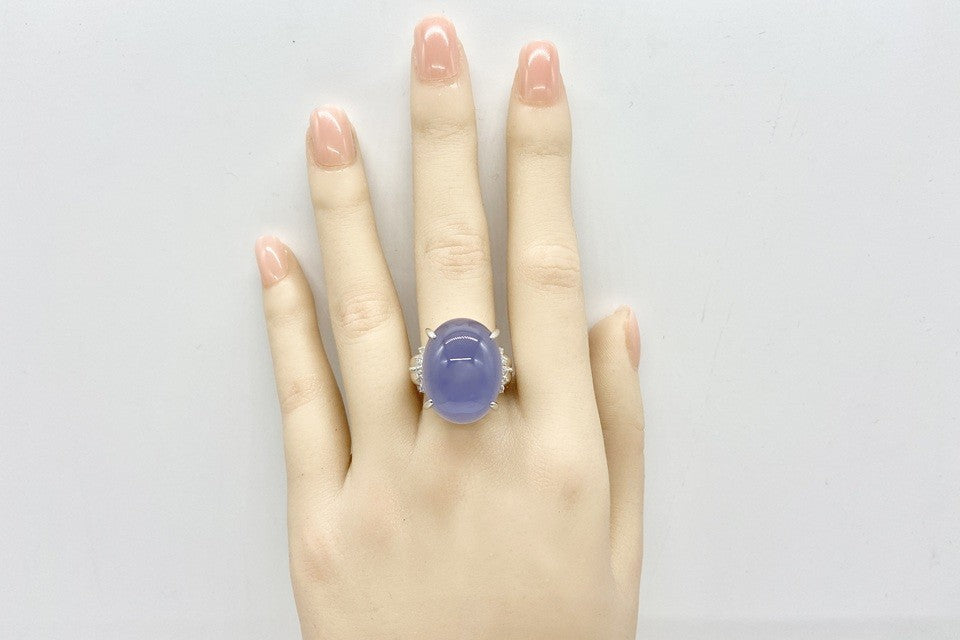 Chalcedony K18WGカルセドニー ダイヤモンドリング (NO.49763) – JEX