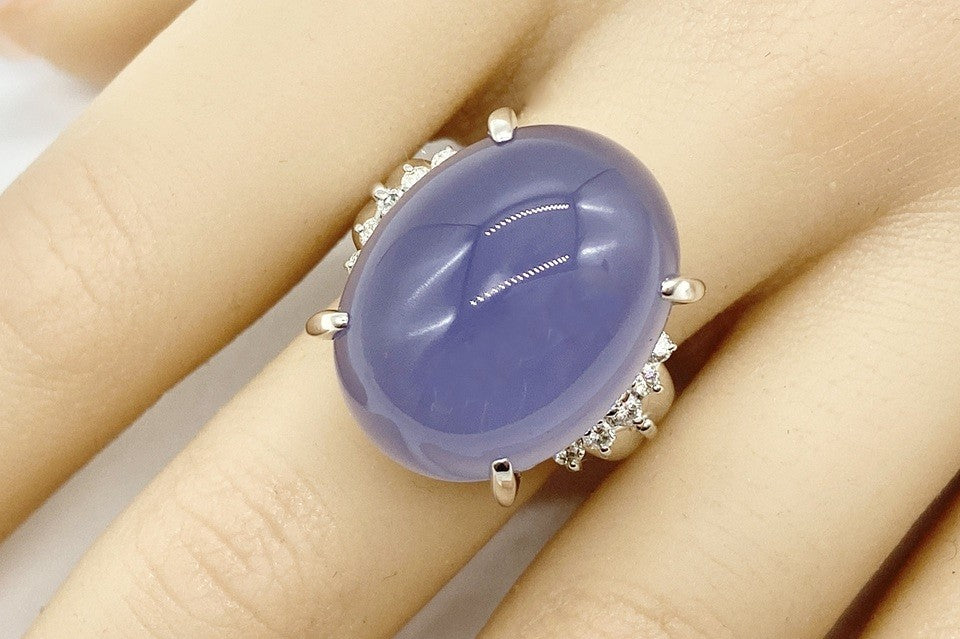 Chalcedony K18WGカルセドニー ダイヤモンドリング (NO.49763) – JEX