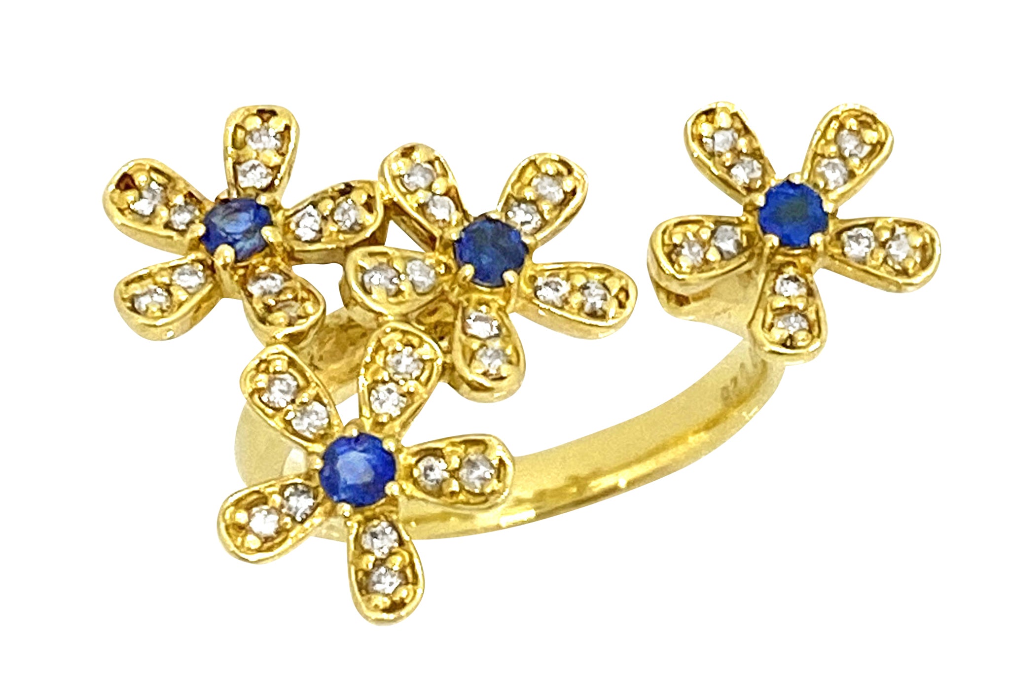 日本に ダイヤモンドリング K18サファイヤ Sapphire (NO.62062) JEX – アクセサリー