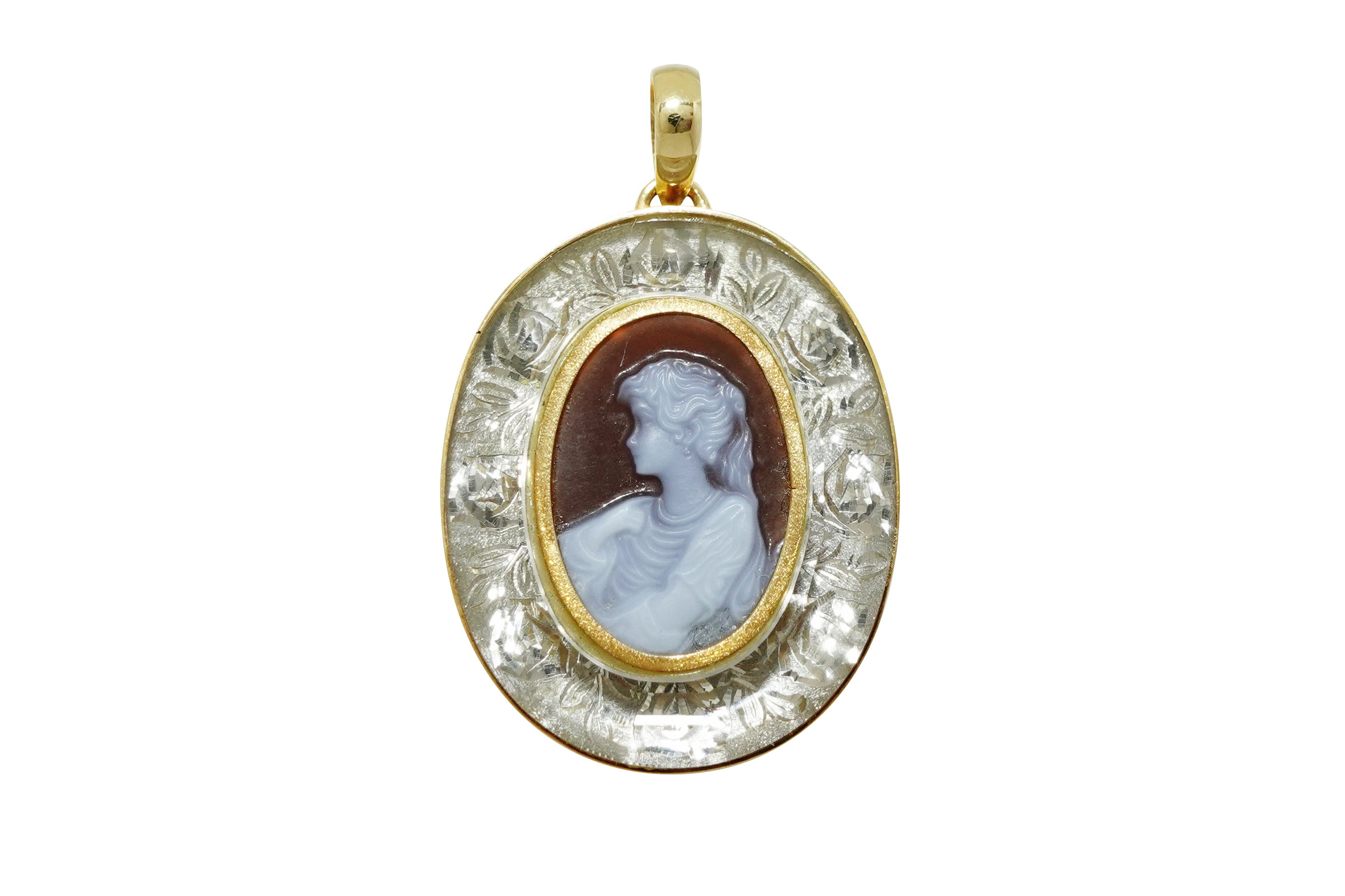 【カメオ】ペンダントトップ Chalcedony K18/WGストーンカメオペントップ (NO.62194) – JEX宝石
