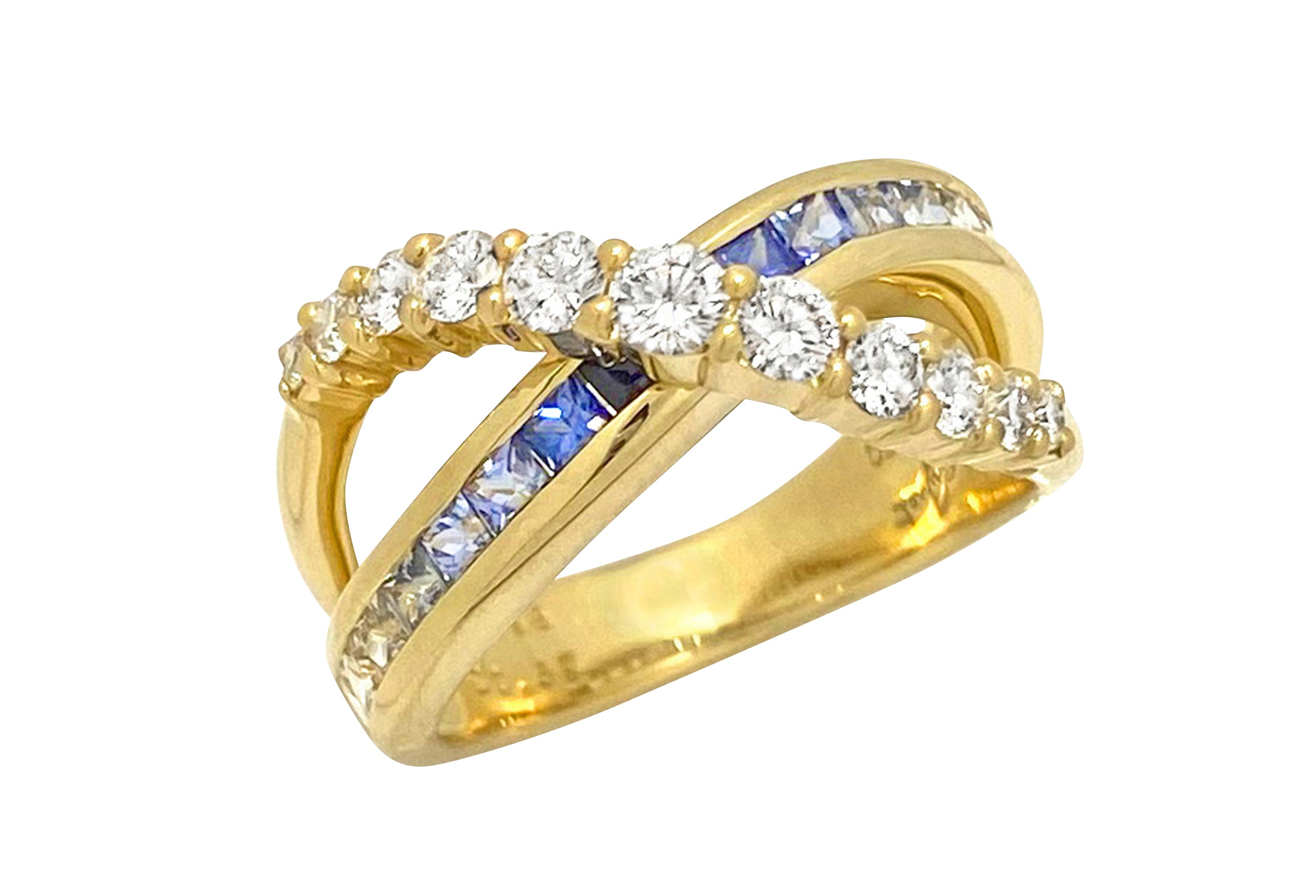 Jeunet 【ジュネ】K18サファイヤ ダイヤモンドリング (NO.62239-B