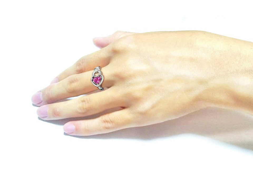 【梶光夫】K18WGピンクトルマリン ダイヤモンドリング(No.62297-B)