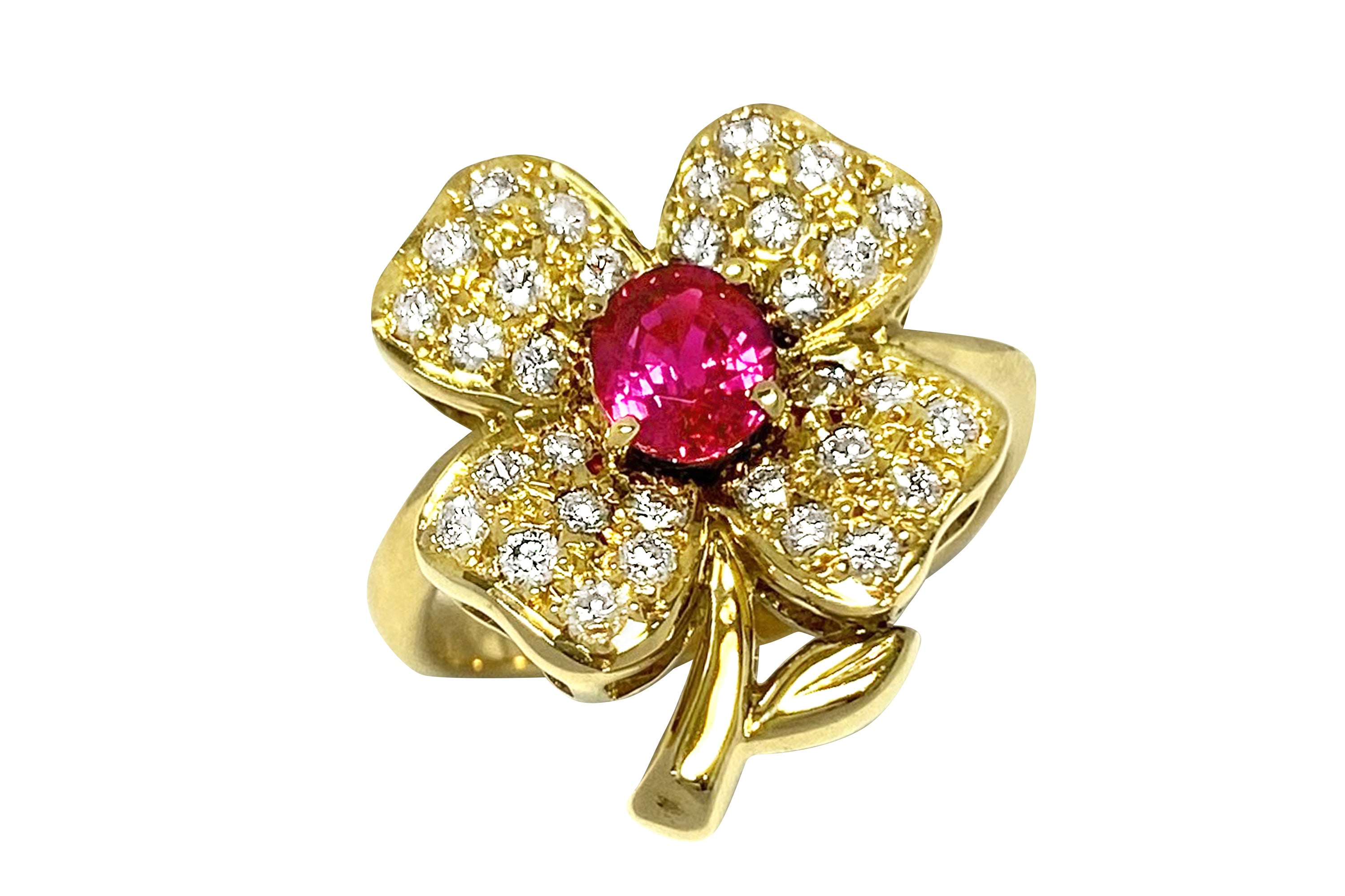 K18 ルビーダイヤモンドリングスタージュエリー Ruby K18ルビー ダイヤモンドリング (NO.62300) – JEX宝石ギャラリー